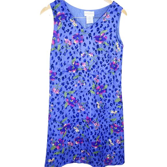 Jacyln Smith Vintage Sleeveless Floral V Neck Shift Dress Women's Size 6 - Picture 1 of 5